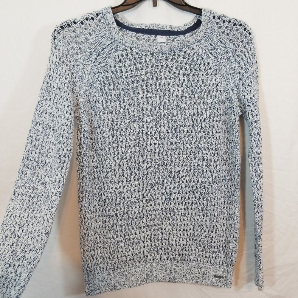 S Oliver heather gray open knit sweater oversized